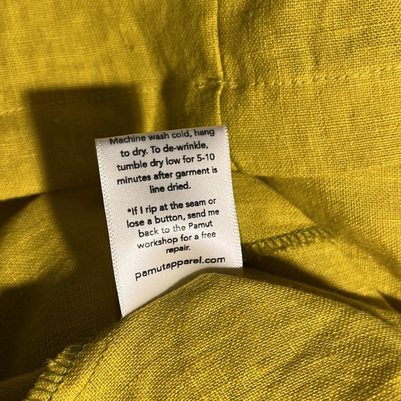 Pamut Apparel | Judith Top in Citron Linen - Picture 5 of 6